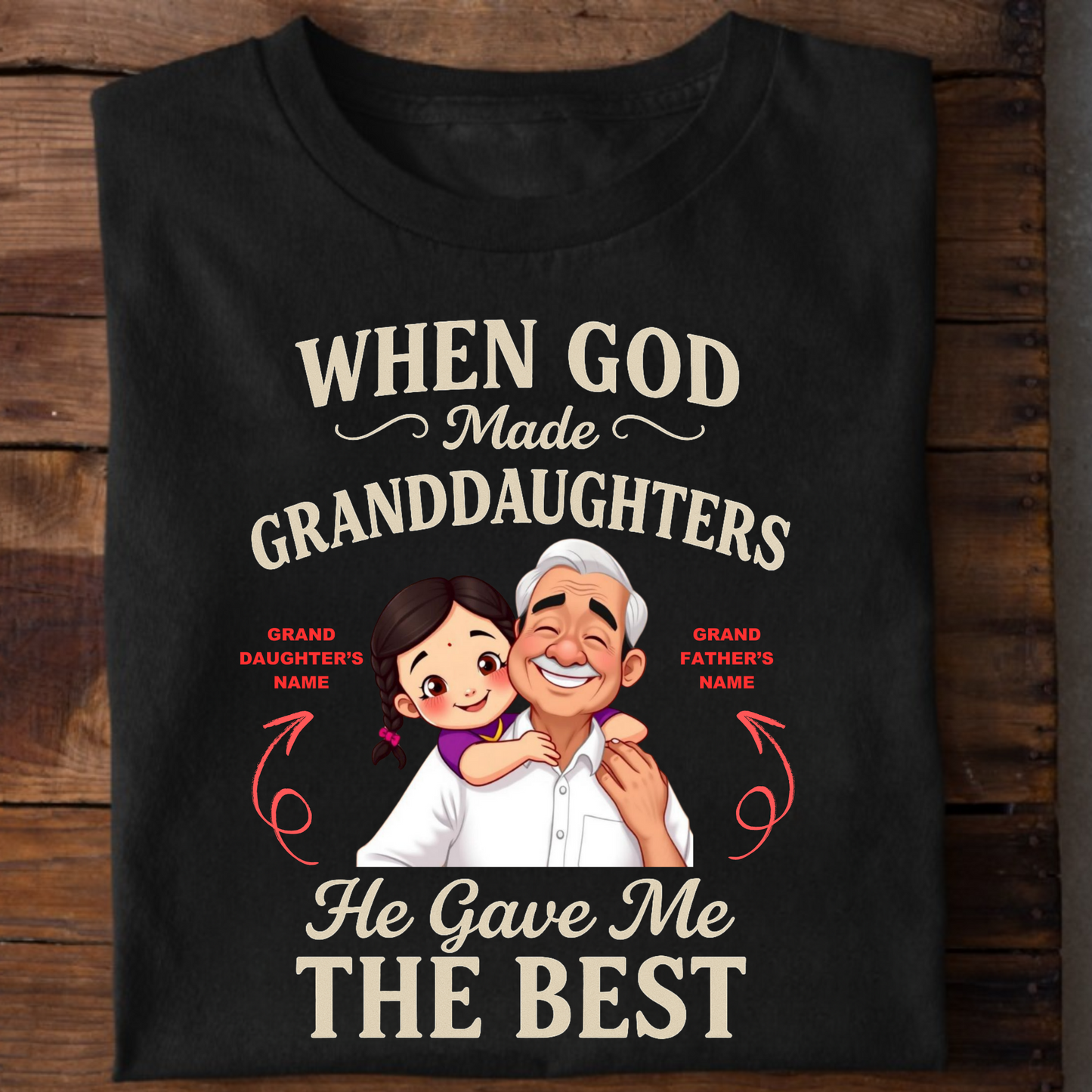 CUSTOMIZATION- GRANDFATHER & GRANDDAUGHTER THE BEST CLASSIC T-SHIRT