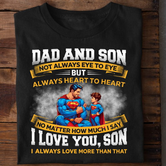 DAD AND SON ALWAYS HEART HEART CLASSIC T-SHIRT