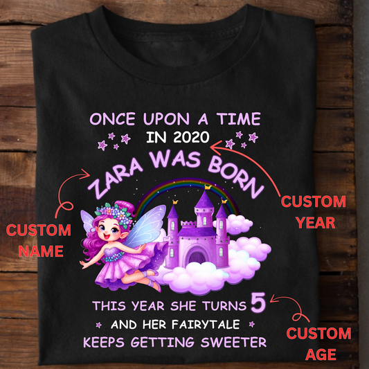 CUSTOMIZATION- HER FAIRYTALE KEEPS GETTING SWEETER CLASSIC KIDS T-SHIRT