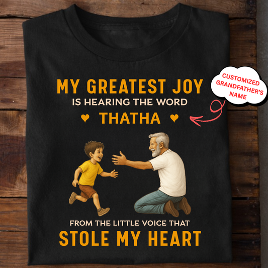 CUSTOMIZED-GRANDSON STOLE MY HEART CLASSIC T-SHIRT