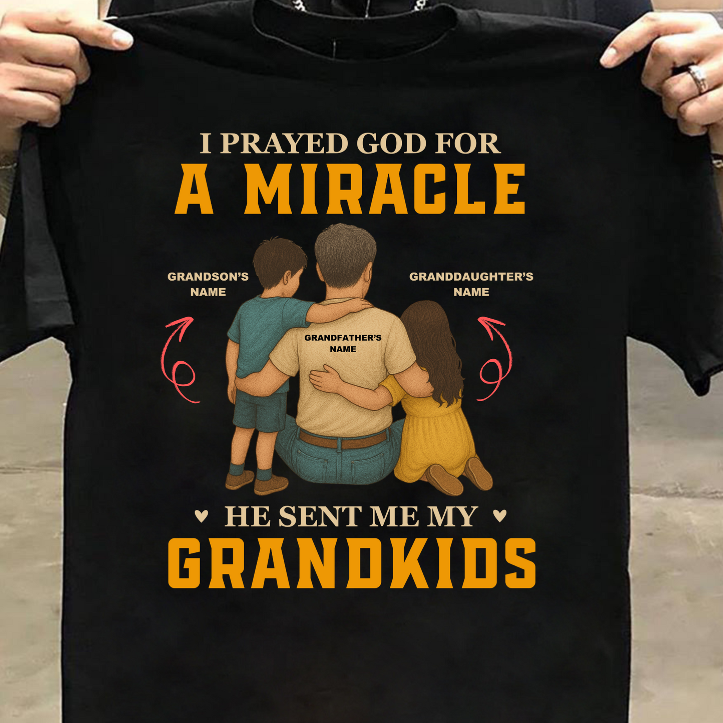 CUSTOMIZATION- GRANDFATHER & GRANDKIDS MIRACLE CLASSIC T-SHIRT