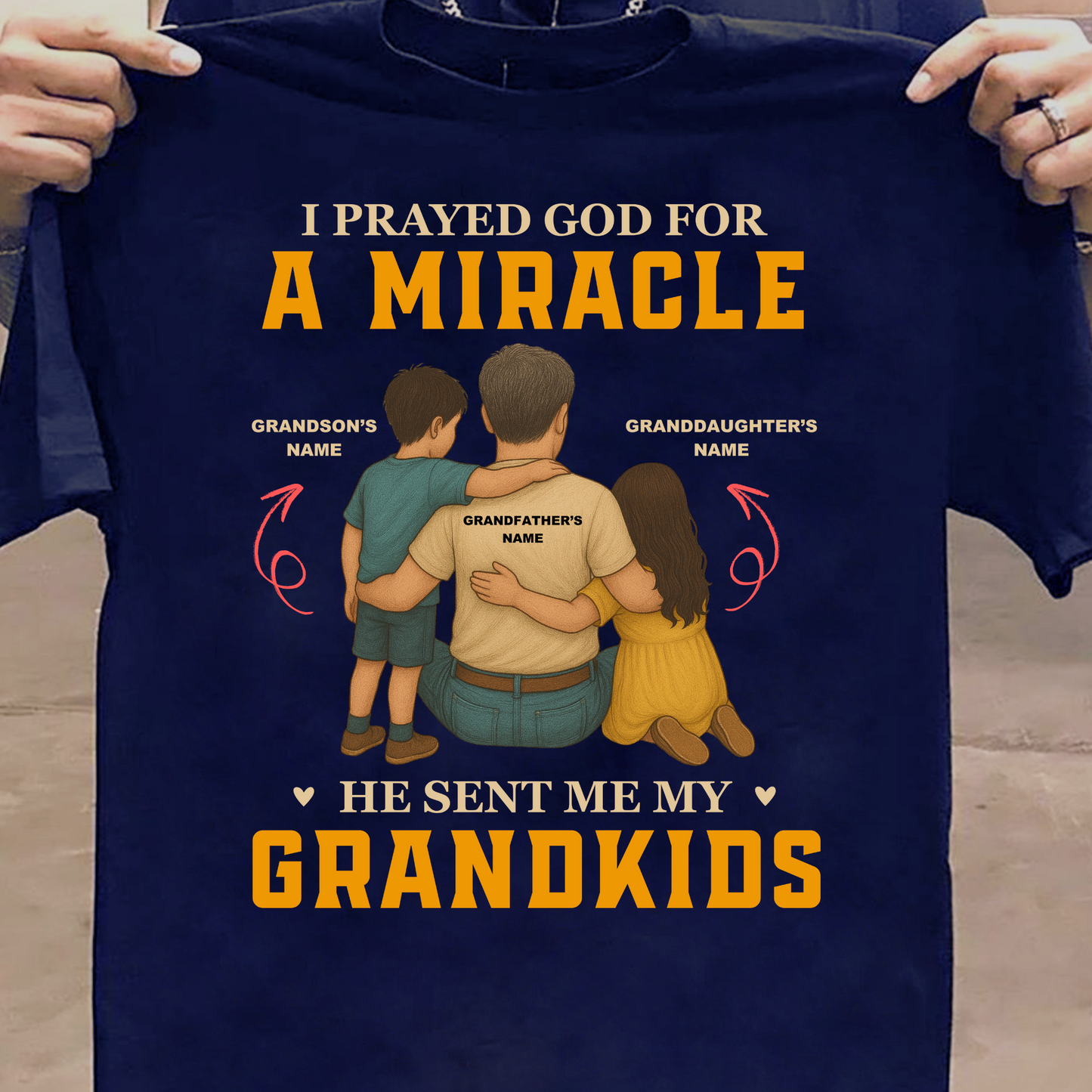 CUSTOMIZATION- GRANDFATHER & GRANDKIDS MIRACLE CLASSIC T-SHIRT