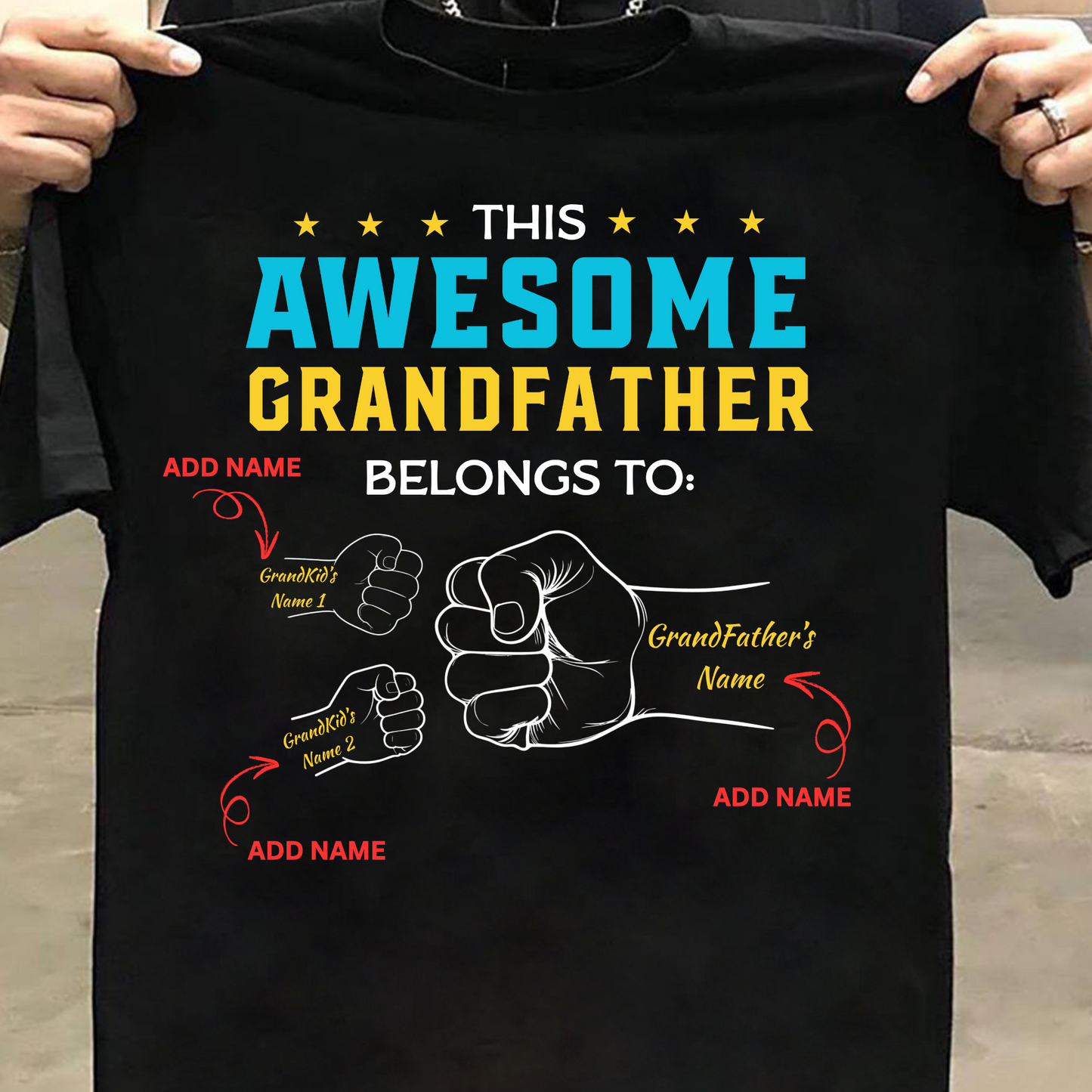 CUSTOMIZATION-THIS AWESOME GRANDFATHER BELONGS TO GRANDKIDS