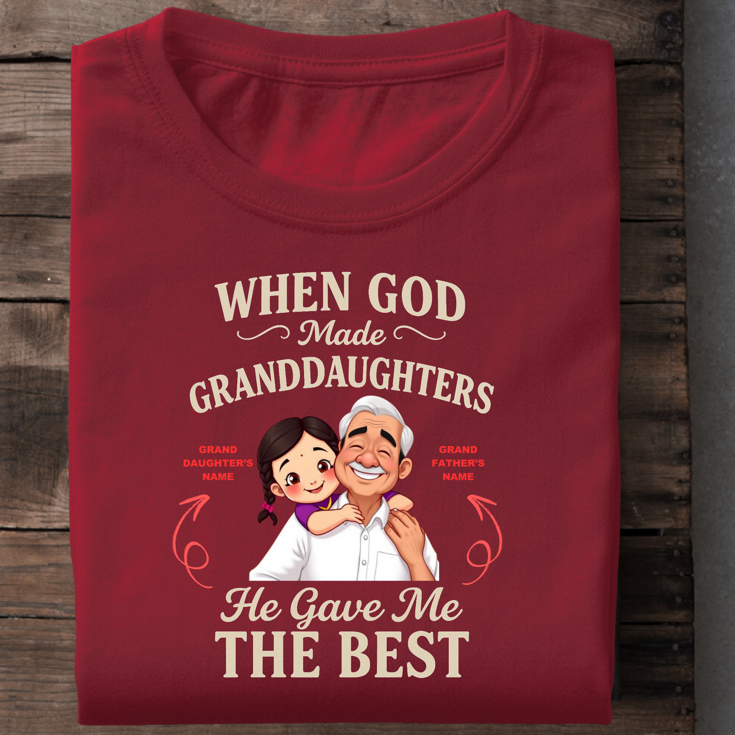 CUSTOMIZATION- GRANDFATHER & GRANDDAUGHTER THE BEST CLASSIC T-SHIRT