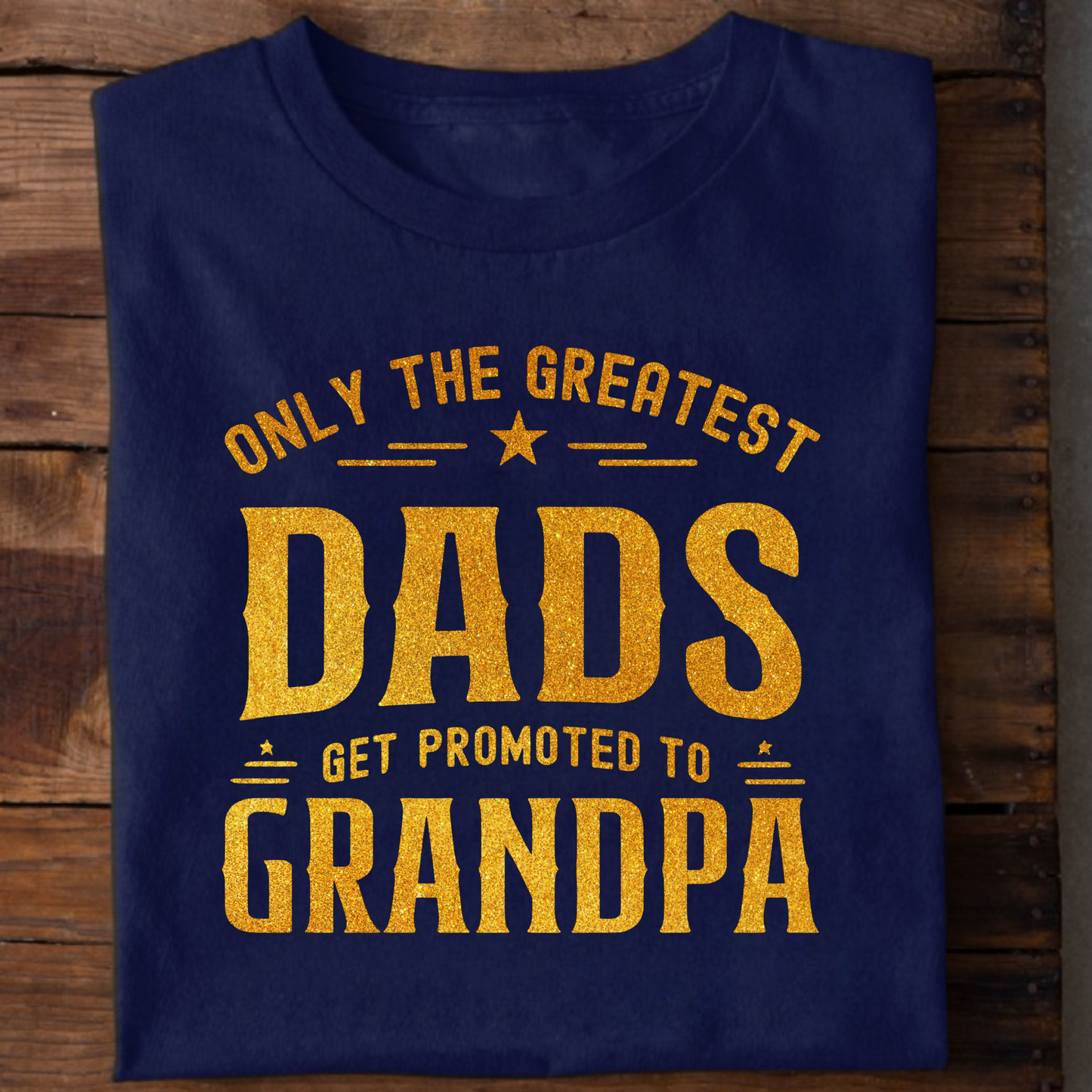 GREATEST DADS GET PROMOTED TO GRANDPA CLASSIC COTTON T-SHIRT