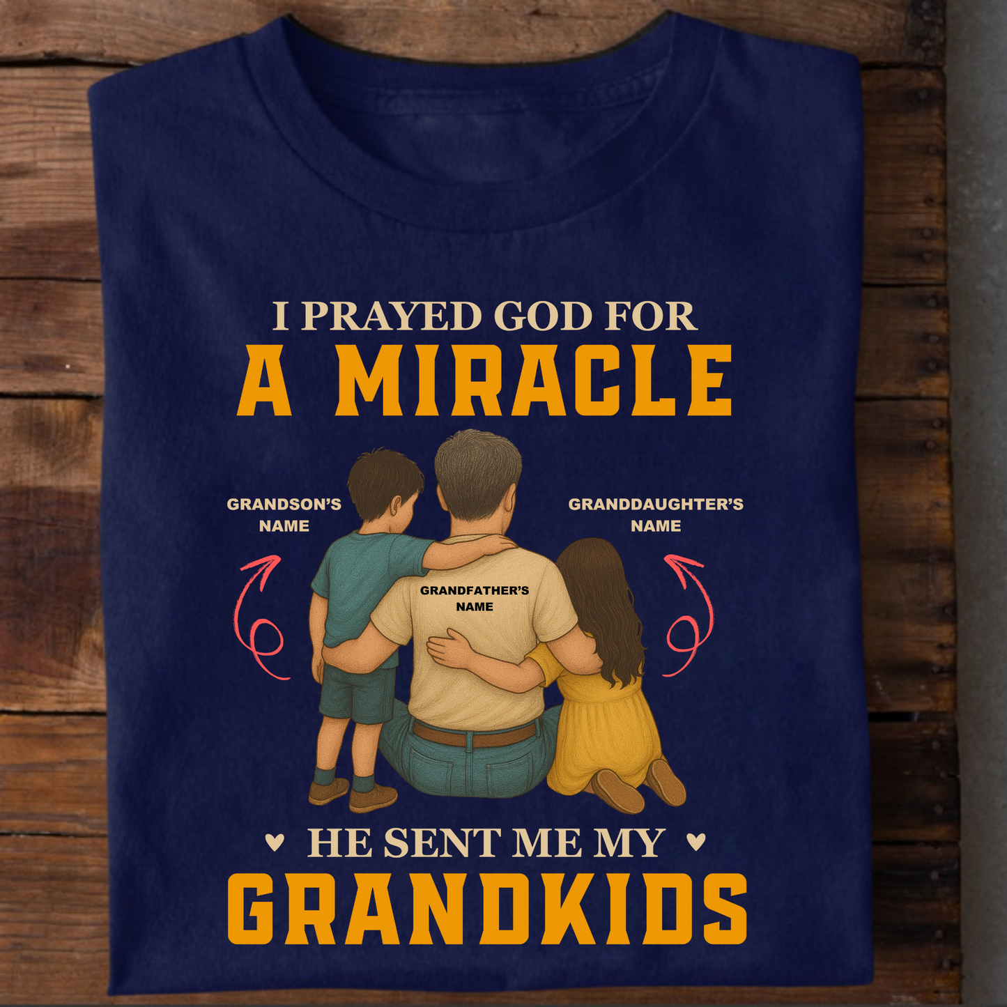 CUSTOMIZATION- GRANDFATHER & GRANDKIDS MIRACLE CLASSIC T-SHIRT