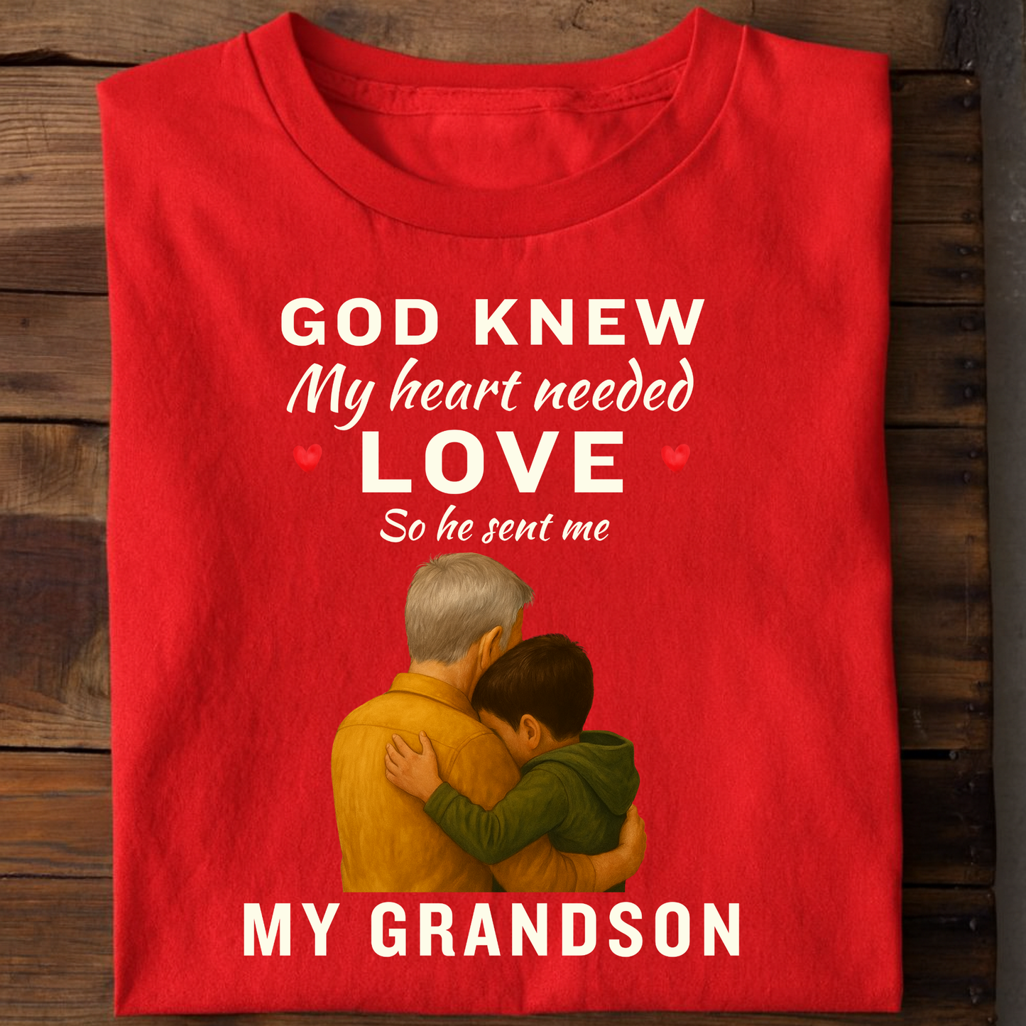 LOVE, MY GRANDSON (GF) PREMIUM CLASSIC T-SHIRT