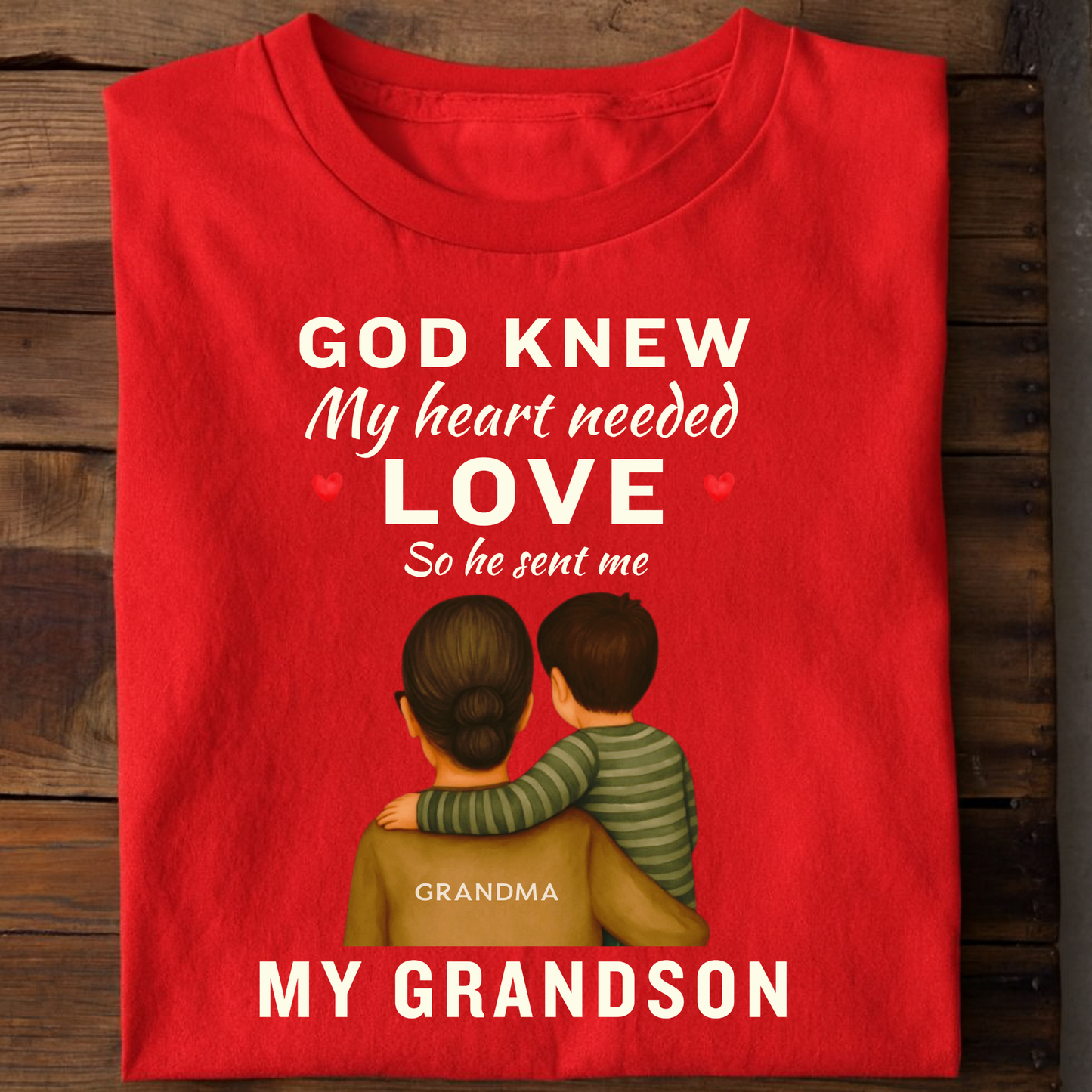 LOVE, MY GRANDSON (GM) PREMIUM CLASSIC T-SHIRT