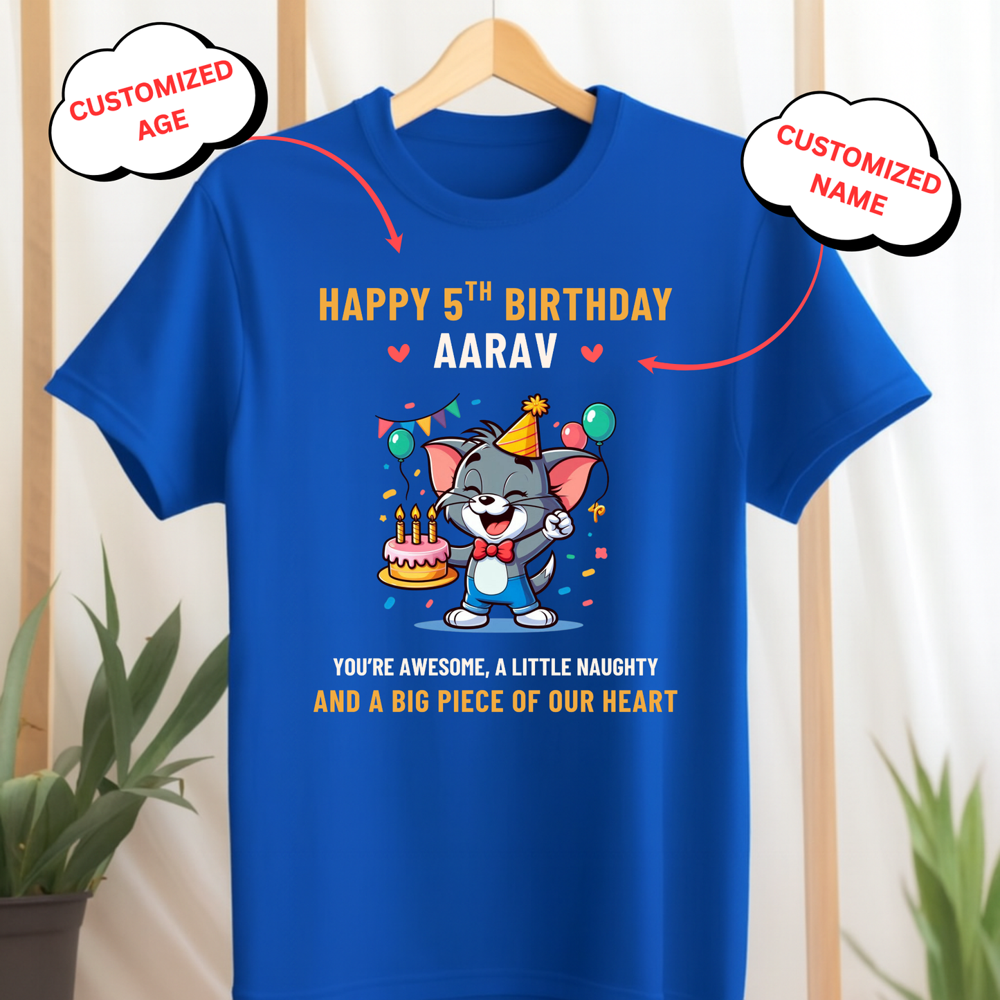 CUSTOMIZED- YOU'RE AWESOME, A LITTLE NAUGHTY BIRTHDAY CLASSIC KIDS T-SHIRT