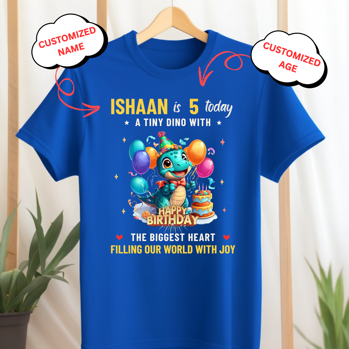 CUSTOMIZED-A TINY DINO WITH THE BIGGEST HEART CLASSIC KIDS T-SHIRT