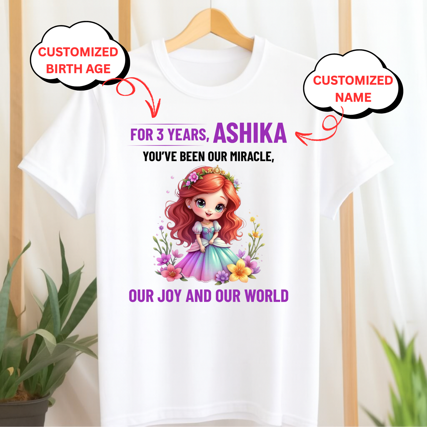 CUSTOMIZATION- YOU'VE BEEN OUR MIRACLE GIRL CLASSIC KIDS T-SHIRT
