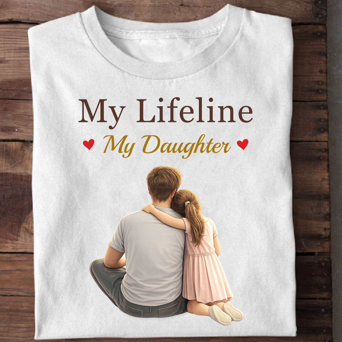 MY LIFELINE, MY DAUGHTER (FATHER & DAUGHTER) CLASSIC T-SHIRT
