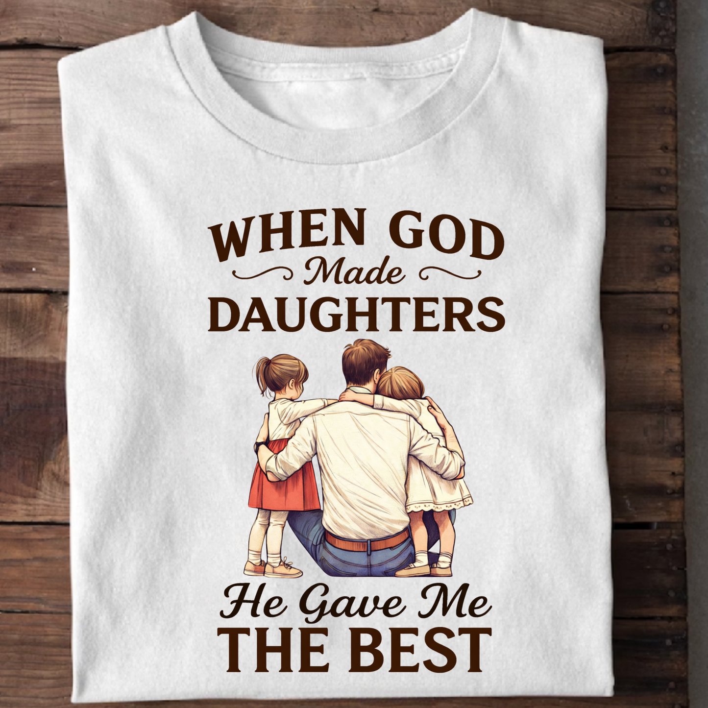 WHEN GOD MADE DAUGHTERS HE GAVE ME THE BEST (FATHER) CLASSIC T-SHIRT