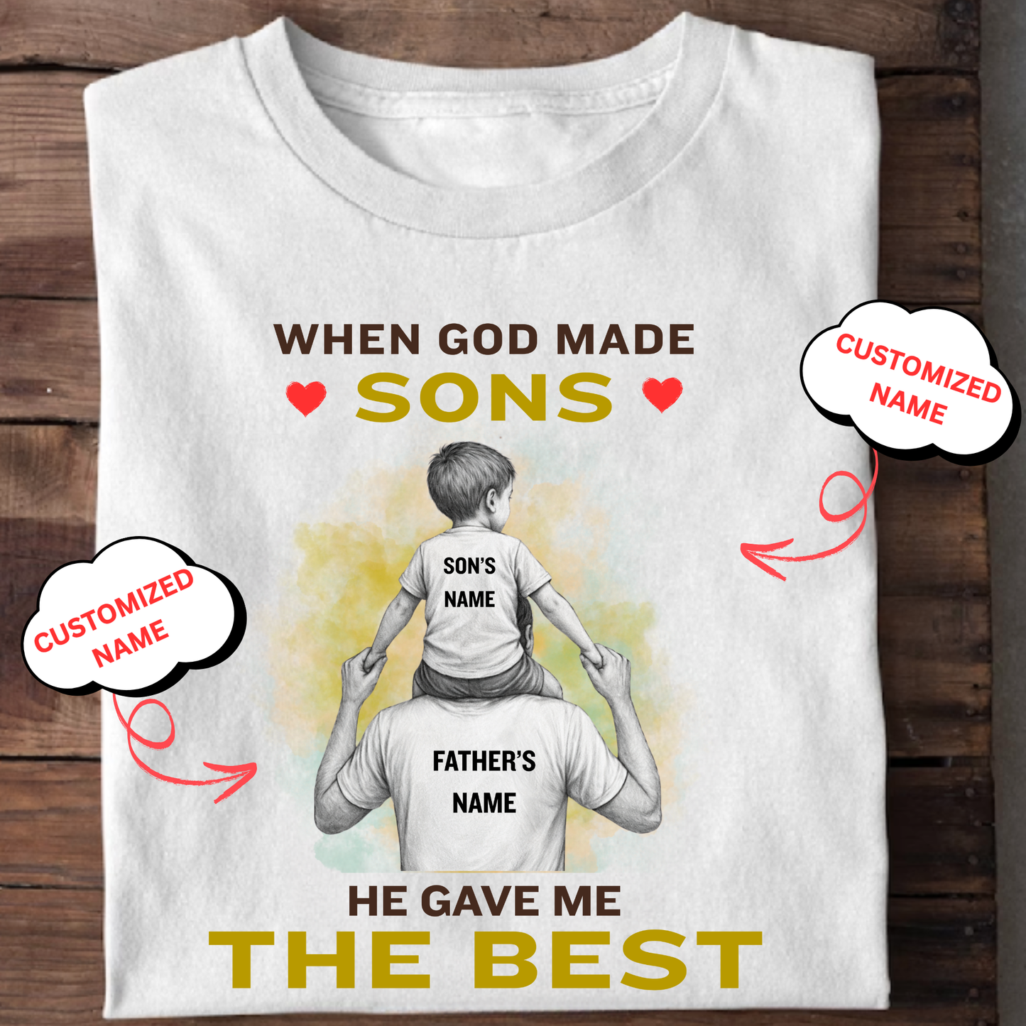 CUSTOMIZED-BEST SON (FATHER) CLASSIC T-SHIRT