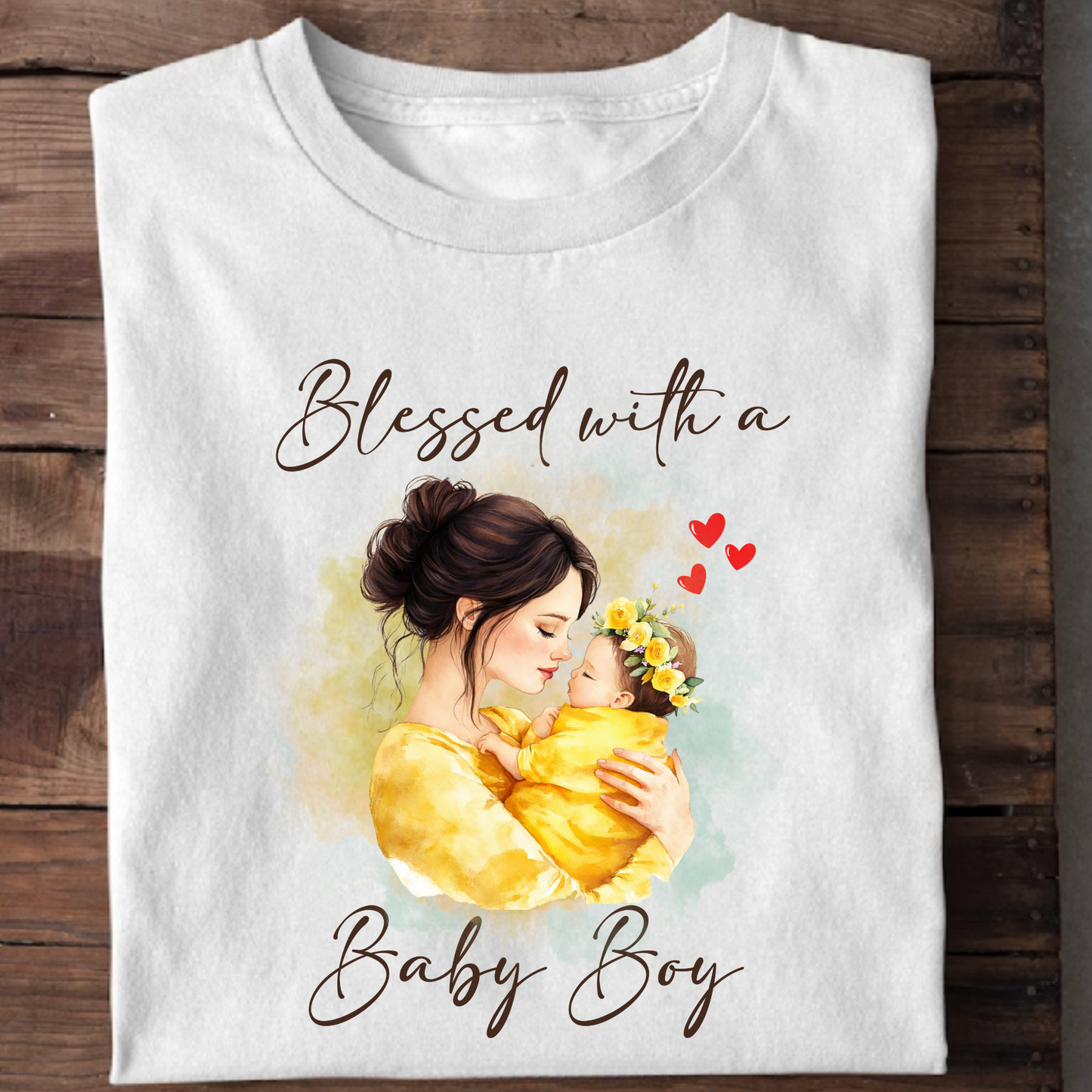 BLESSED WITH A BABY BOY (MOTHER & SON) CLASSIC T-SHIRT