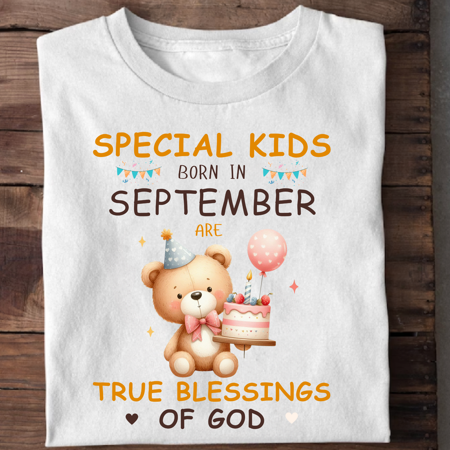SPECIAL KIDS BORN IN SEPTEMBER ARE TRUE BLESSING OF GOD CLASSIC KIDS T-SHIRT